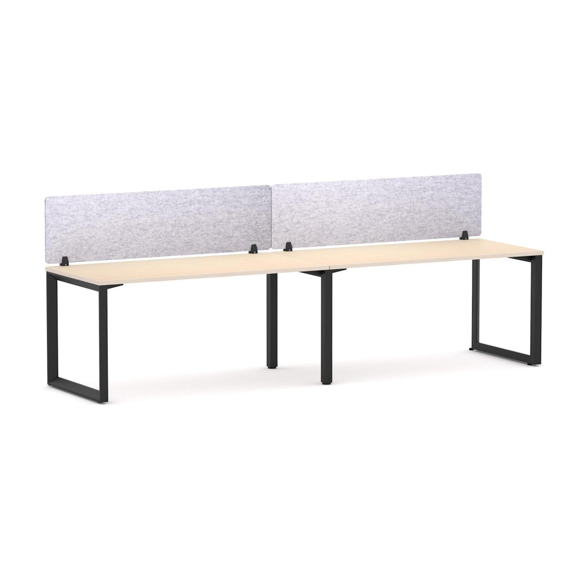 Anvil 2-User Single-Sided Workstation with AcoustiQ Screen - alternate view, size or finish; optional items may be shown