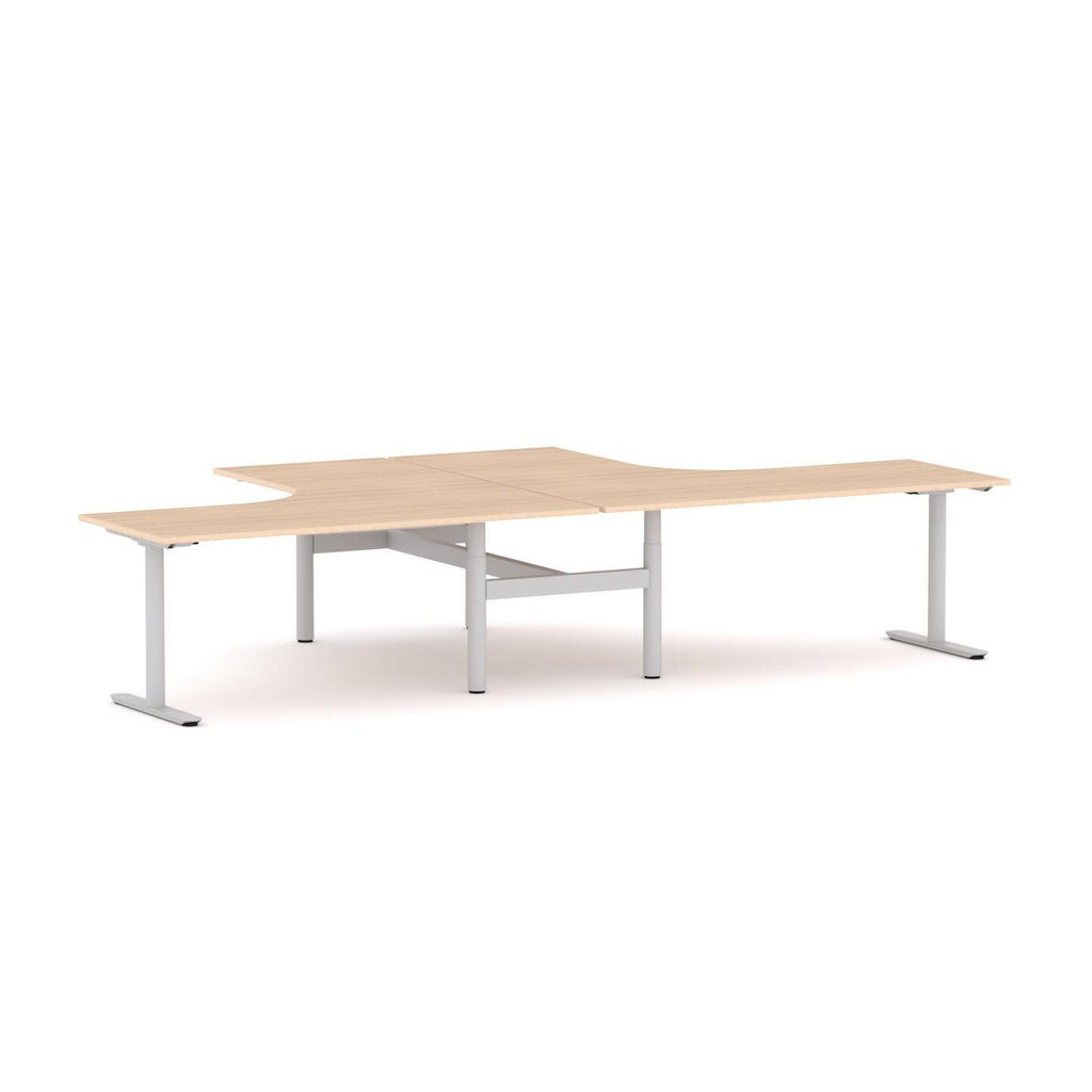 Agile Fixed Round 2-Person 90° Workstation - alternate view, size or finish; optional items may be shown