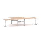 Agile Fixed Round 2-Person 90° Workstation - alternate view, size or finish; optional items may be shown