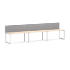 Anvil 3-User Single-Sided Workstation with Edge25 Screen - alternate view, size or finish; optional items may be shown