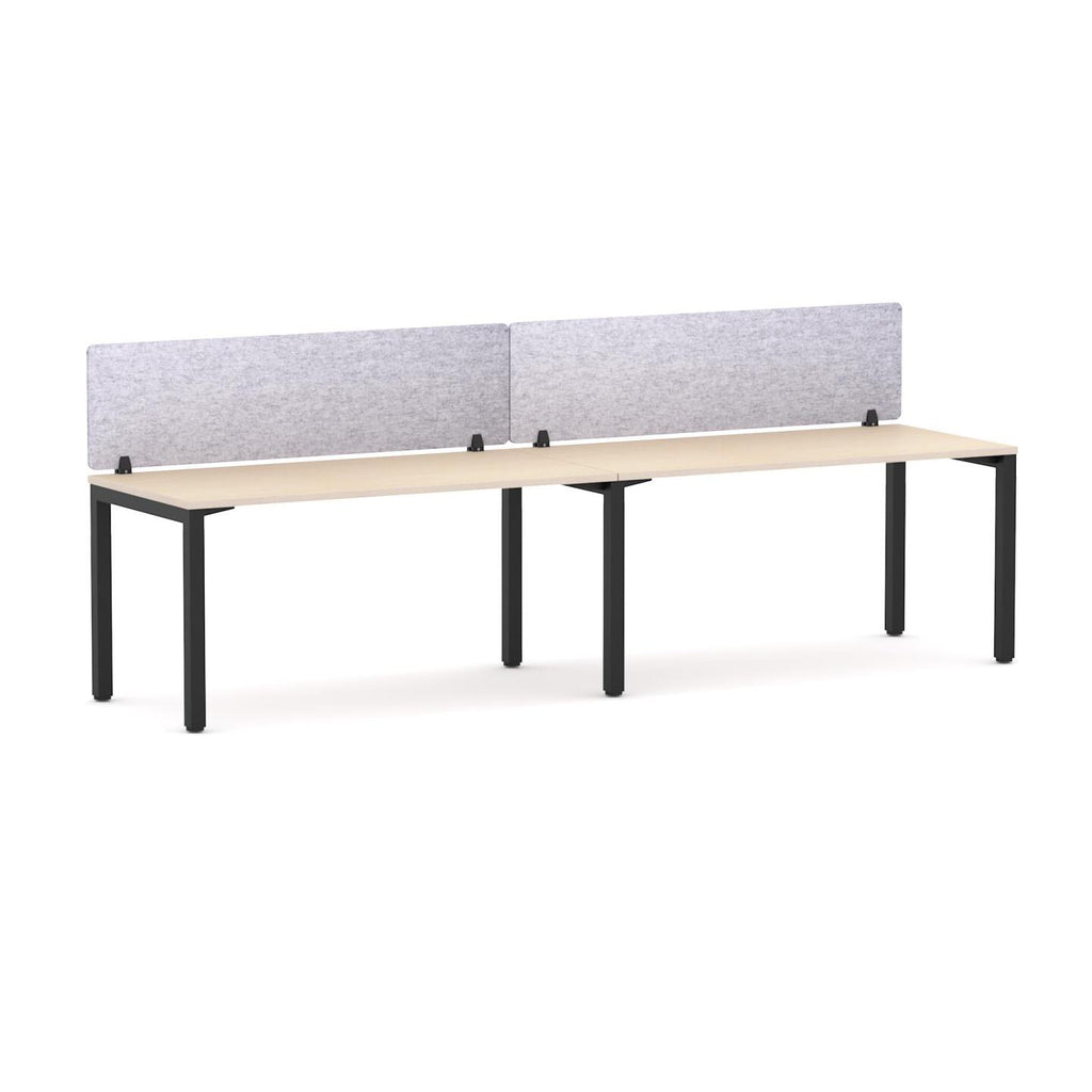 Axis 2-User Single-Sided Workstation with AcoustiQ Screen - alternate view, size or finish; optional items may be shown