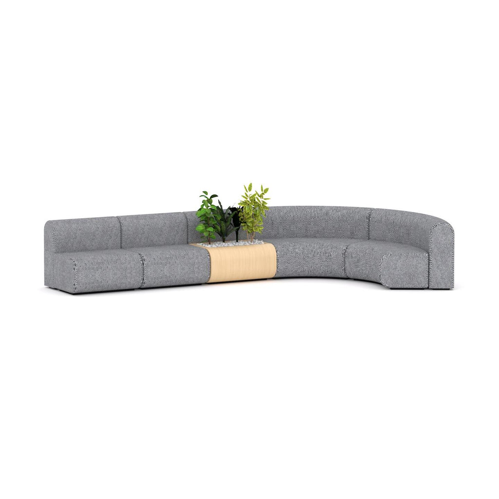 Grove Sofa Configuration 3 — Spotted Grey Wool