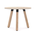 Plantation Table 3-Leg — Solid Oak With Black Housing, Nordic Maple