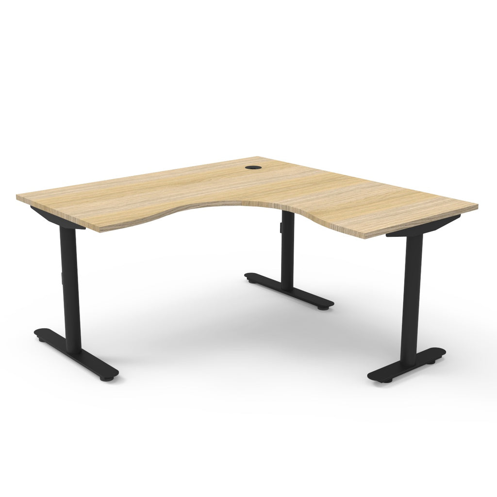 Halo Static Corner Workstation - Framed Screen Options