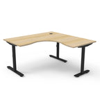 Halo Static Corner Workstation - Framed Screen Options