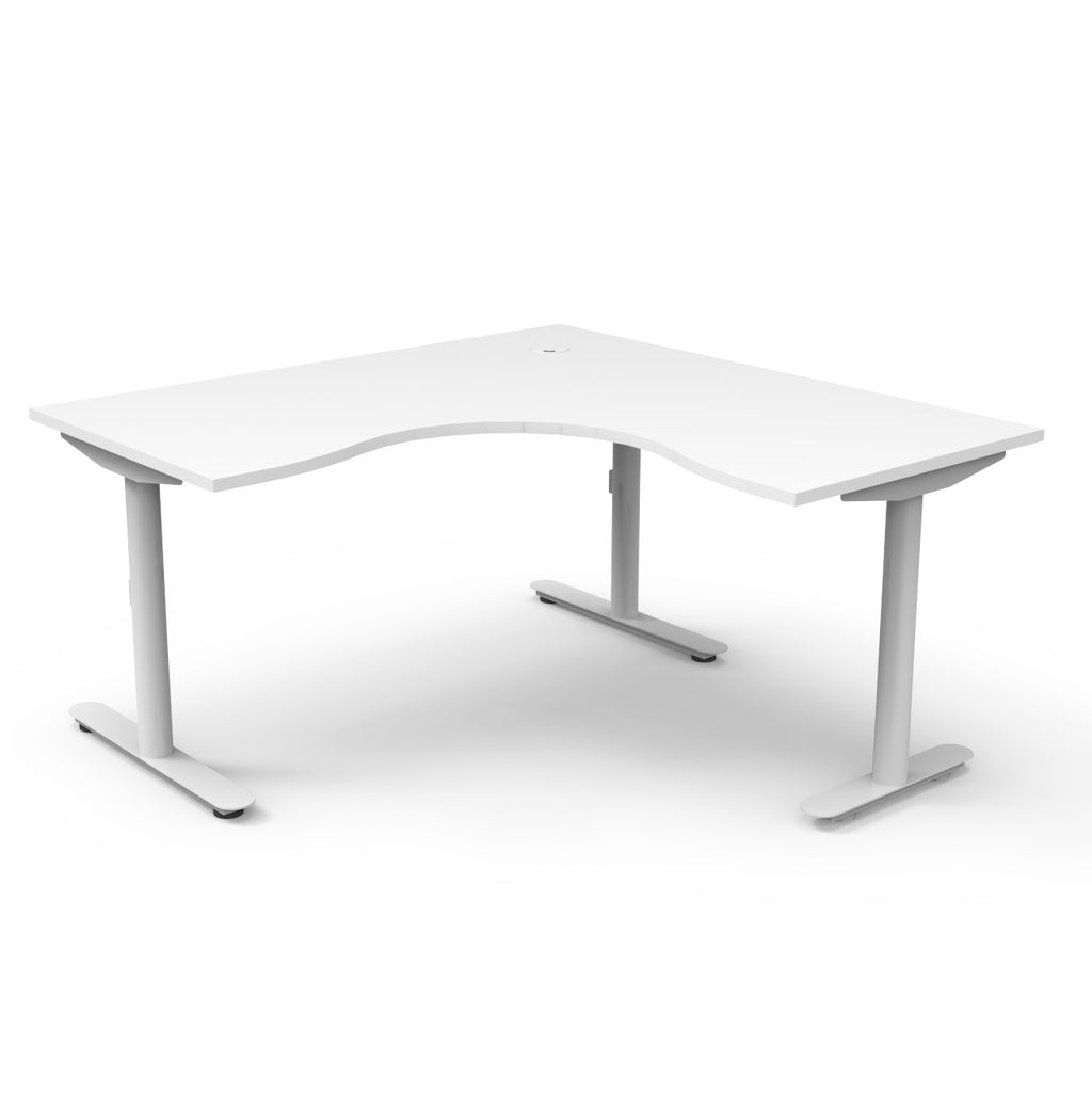 Halo Static Corner Workstation - Framed Screen Options - configuration image