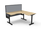 Halo Static Corner Workstation - Framed Screen Options - configuration image