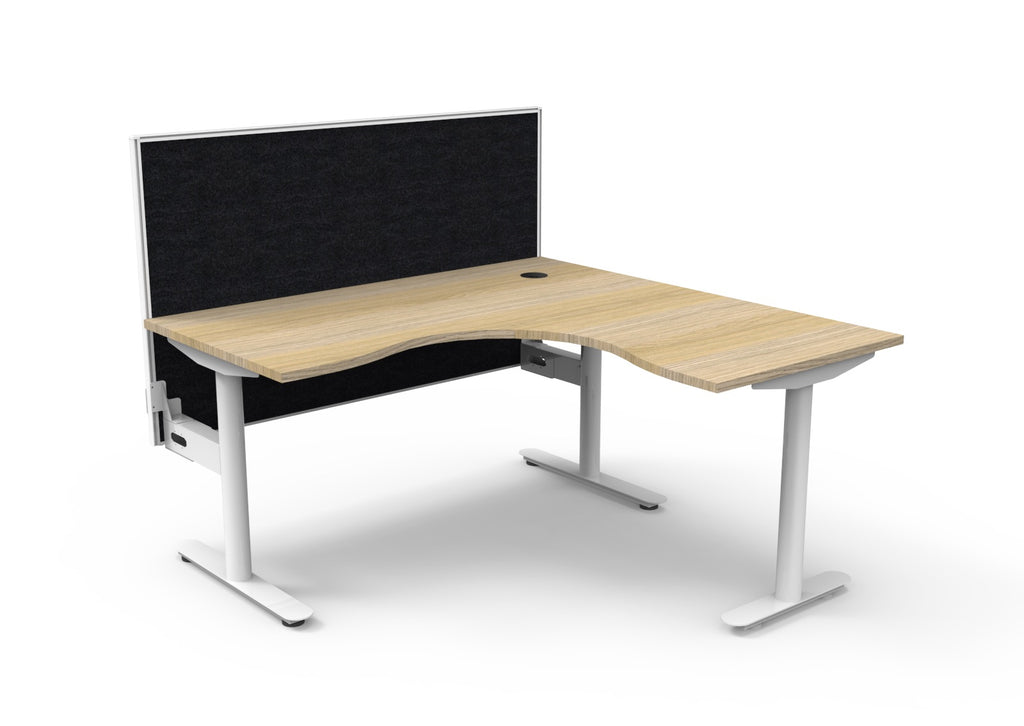 Halo Static Corner Workstation - Framed Screen Options - configuration image