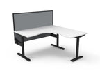 Halo Static Corner Workstation - Framed Screen Options - configuration image