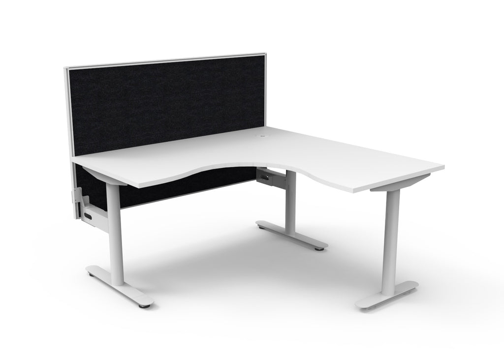 Halo Static Corner Workstation - Framed Screen Options - configuration image