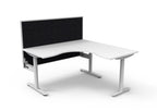 Halo Static Corner Workstation - Framed Screen Options - configuration image