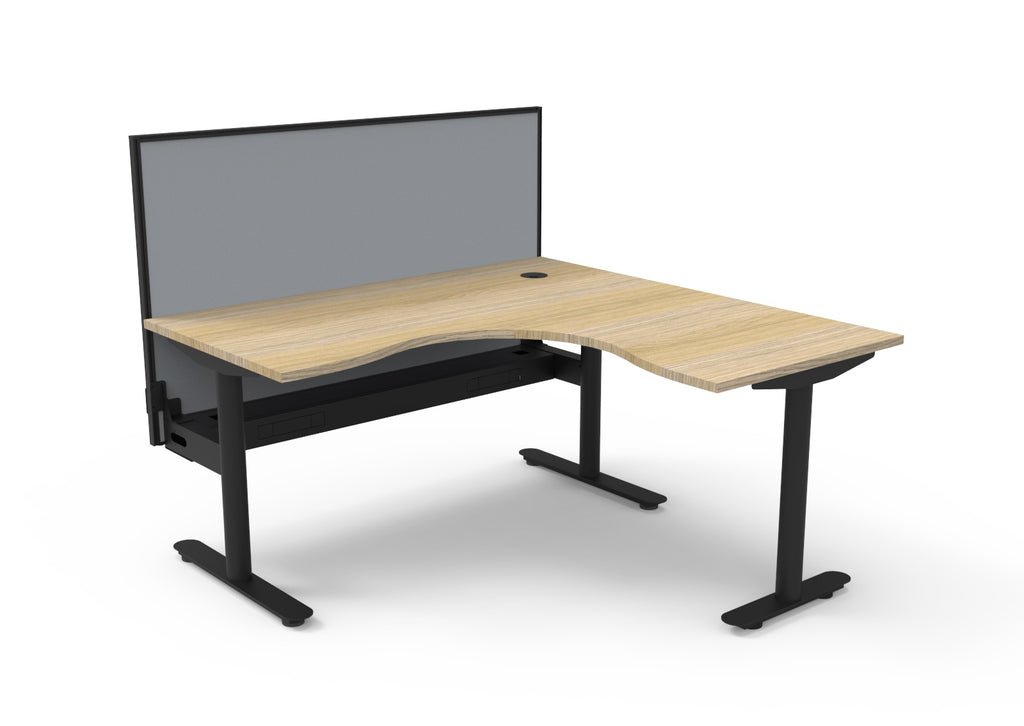 Halo Static Corner Workstation - Framed Screen Options - configuration image