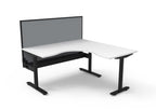Halo Static Corner Workstation - Framed Screen Options - configuration image
