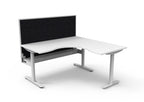Halo Static Corner Workstation - Framed Screen Options - configuration image