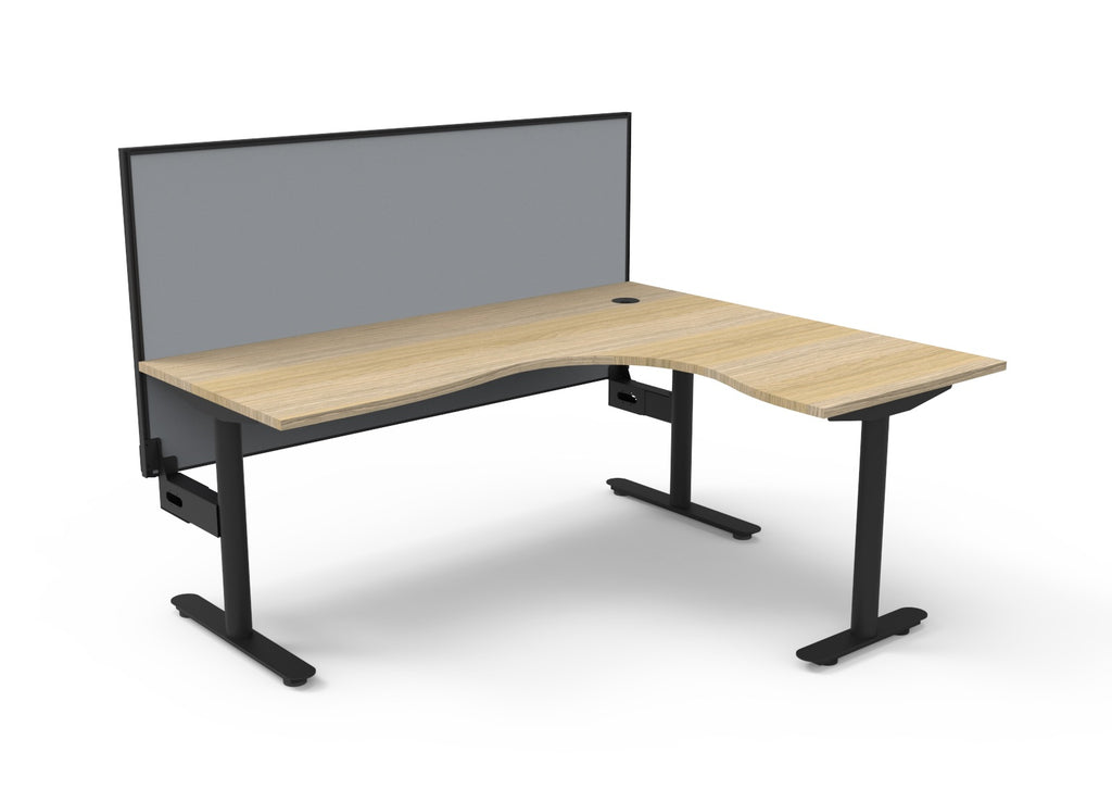 Halo Static Corner Workstation - Framed Screen Options - configuration image