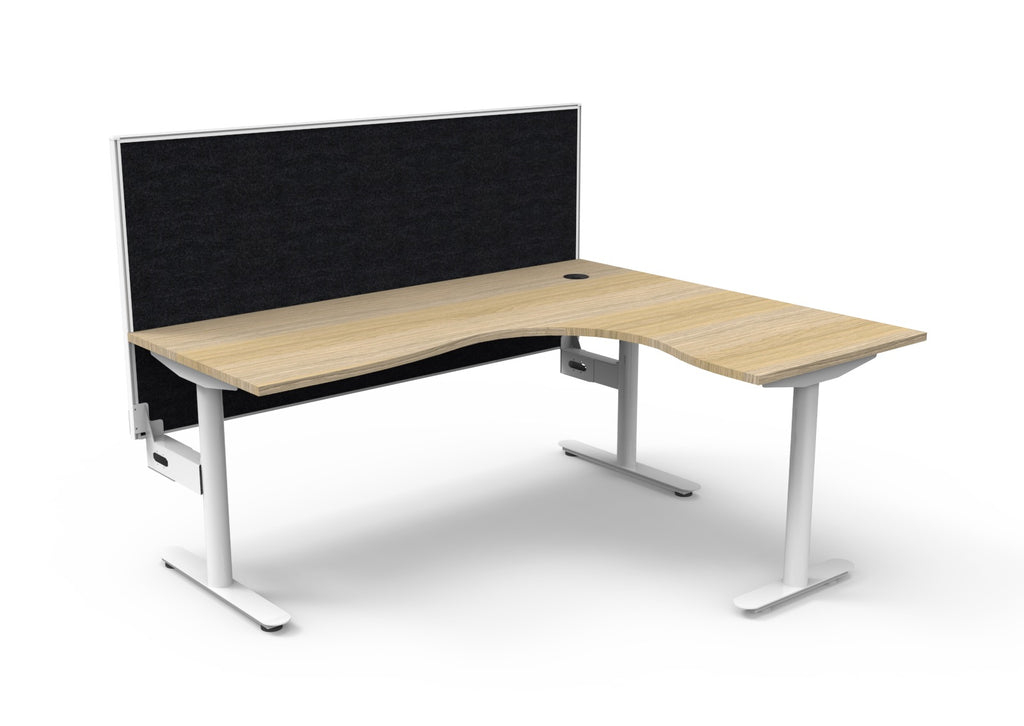 Halo Static Corner Workstation - Framed Screen Options - configuration image