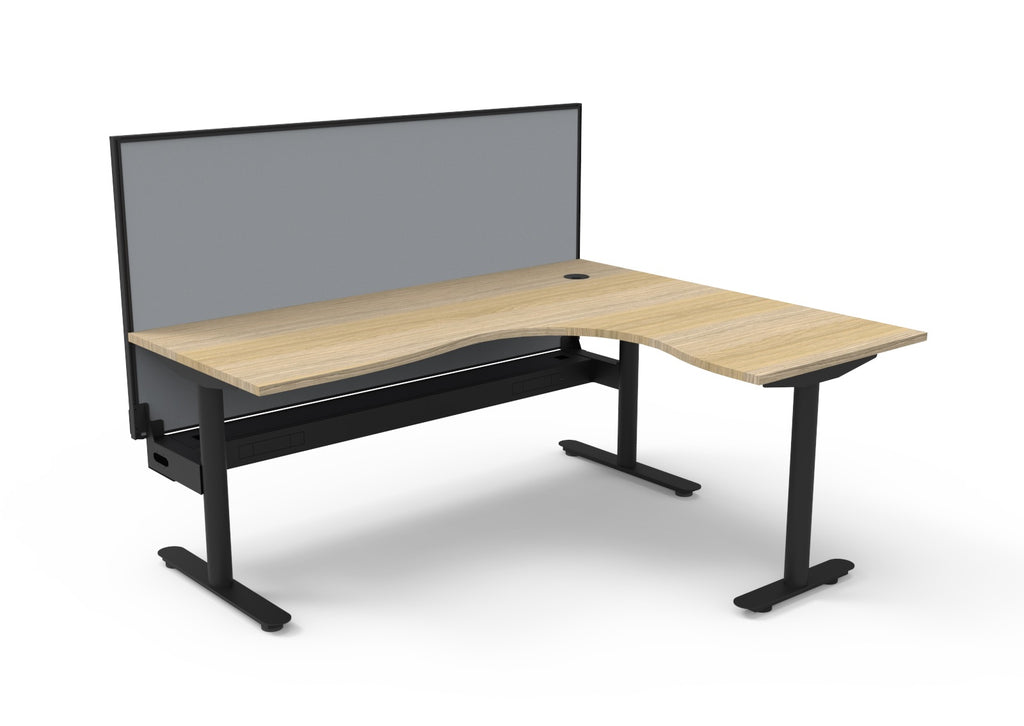 Halo Static Corner Workstation - Framed Screen Options - configuration image