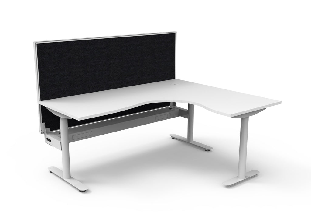 Halo Static Corner Workstation - Framed Screen Options - configuration image