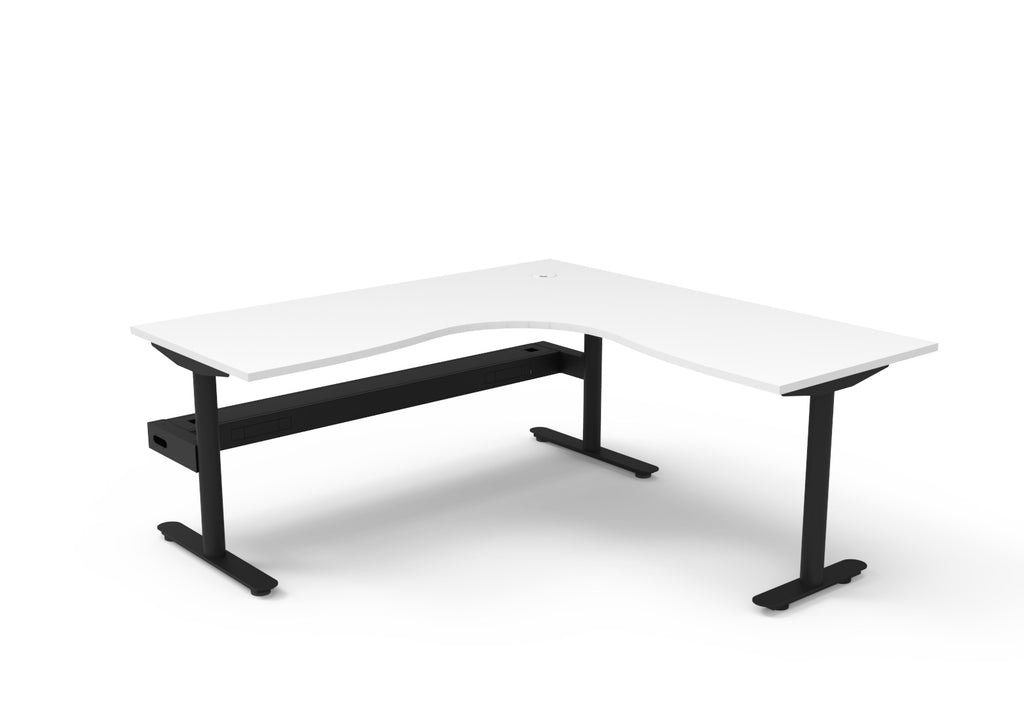 Halo Static Corner Workstation - Framed Screen Options - configuration image