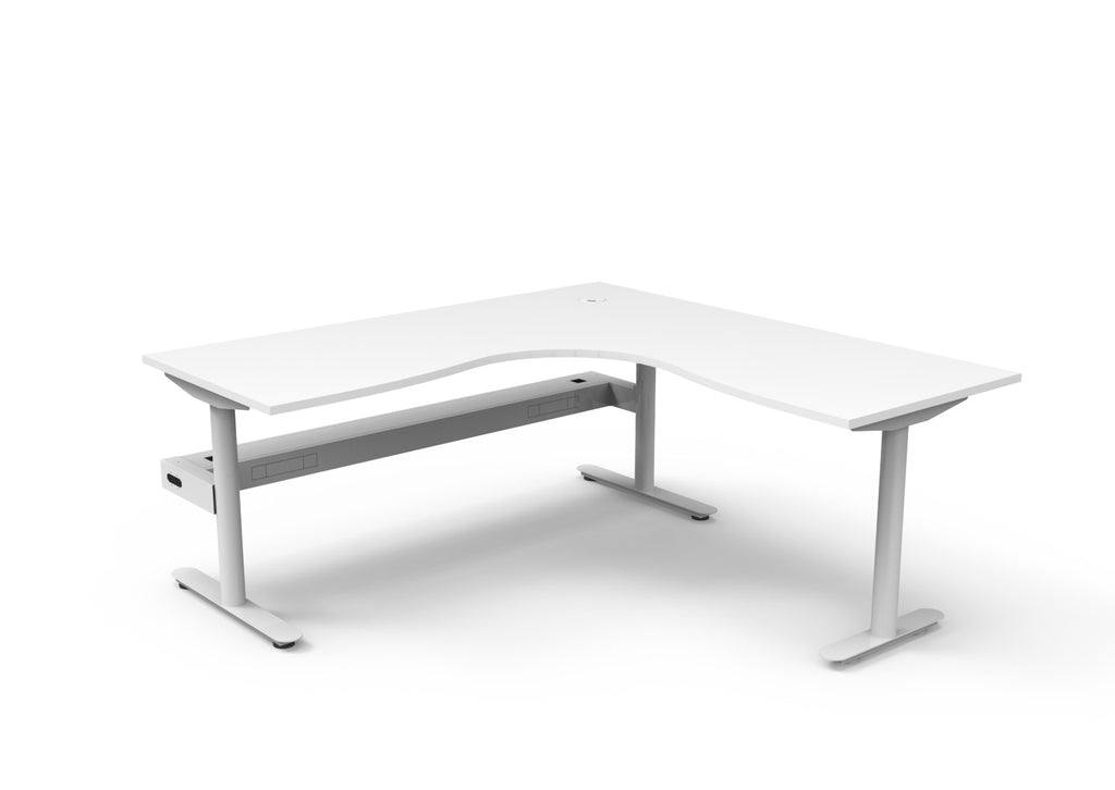 Halo Static Corner Workstation - Framed Screen Options - configuration image