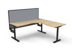 Halo Static Corner Workstation - Framed Screen Options - configuration image