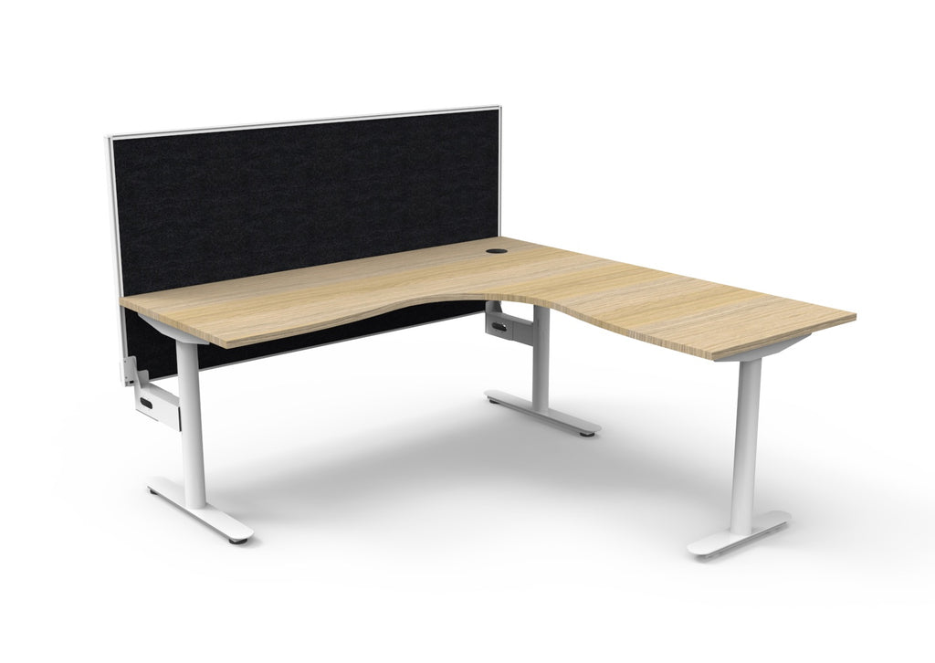 Halo Static Corner Workstation - Framed Screen Options - configuration image