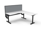 Halo Static Corner Workstation - Framed Screen Options - configuration image
