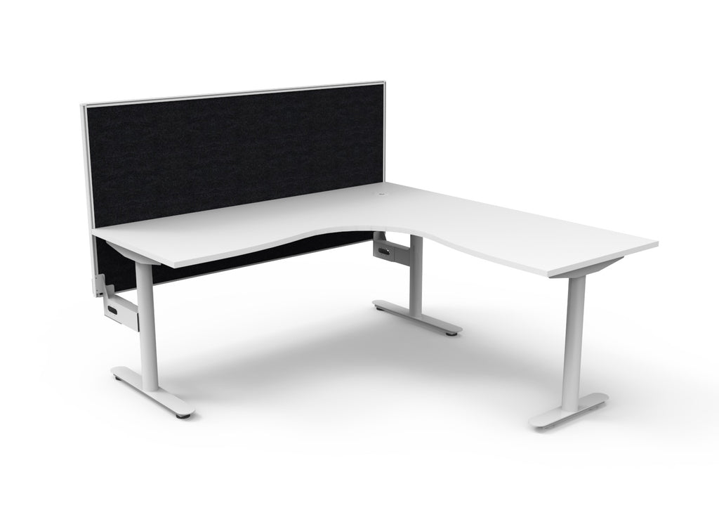 Halo Static Corner Workstation - Framed Screen Options - configuration image