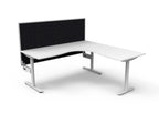 Halo Static Corner Workstation - Framed Screen Options - configuration image