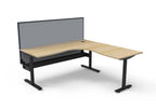 Halo Static Corner Workstation - Framed Screen Options - configuration image