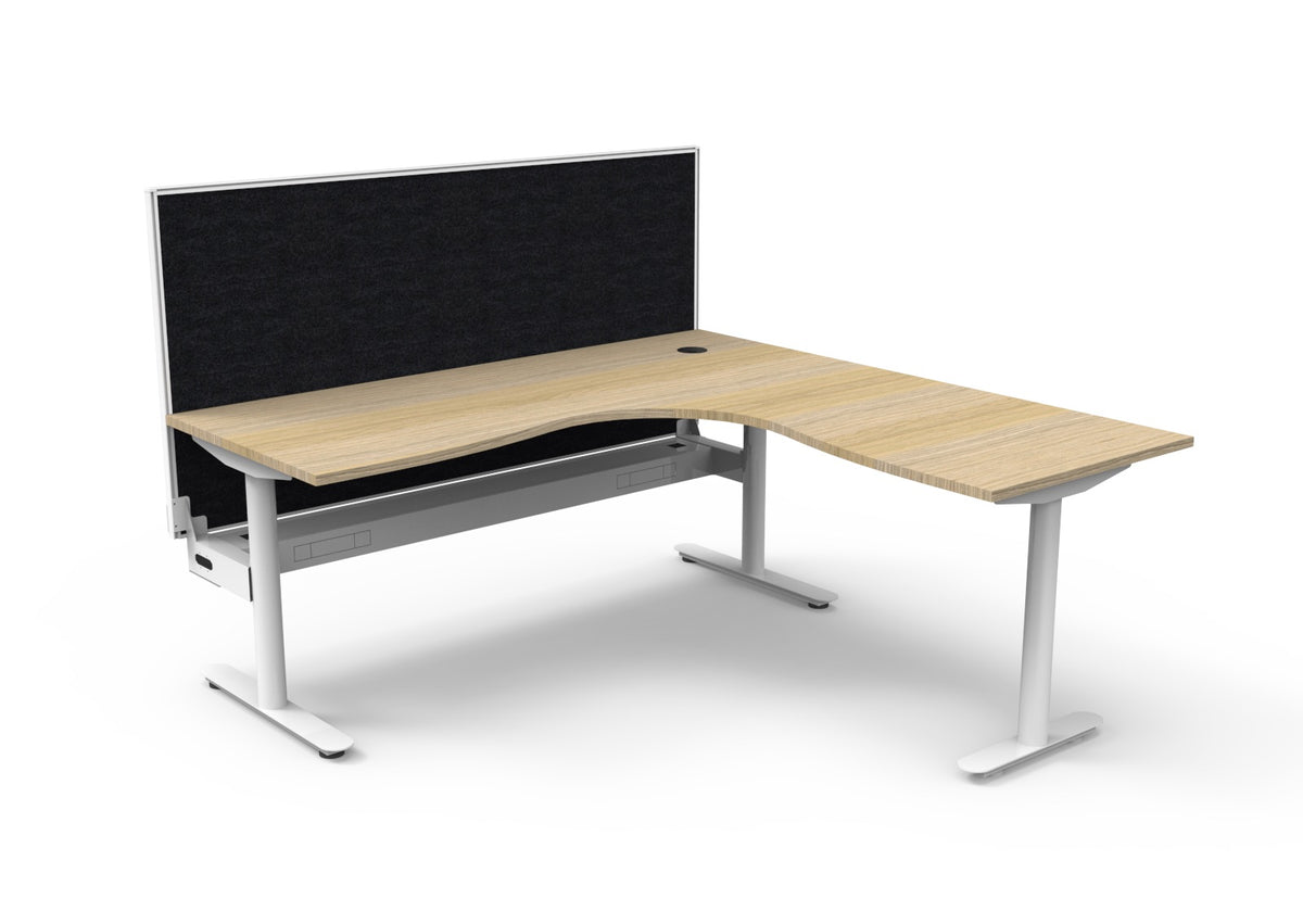 Halo Static Corner Workstation - Framed Screen Options - configuration image