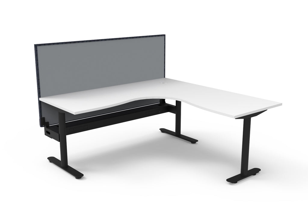 Halo Static Corner Workstation - Framed Screen Options - configuration image