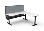 Halo Static Corner Workstation - Framed Screen Options - configuration image