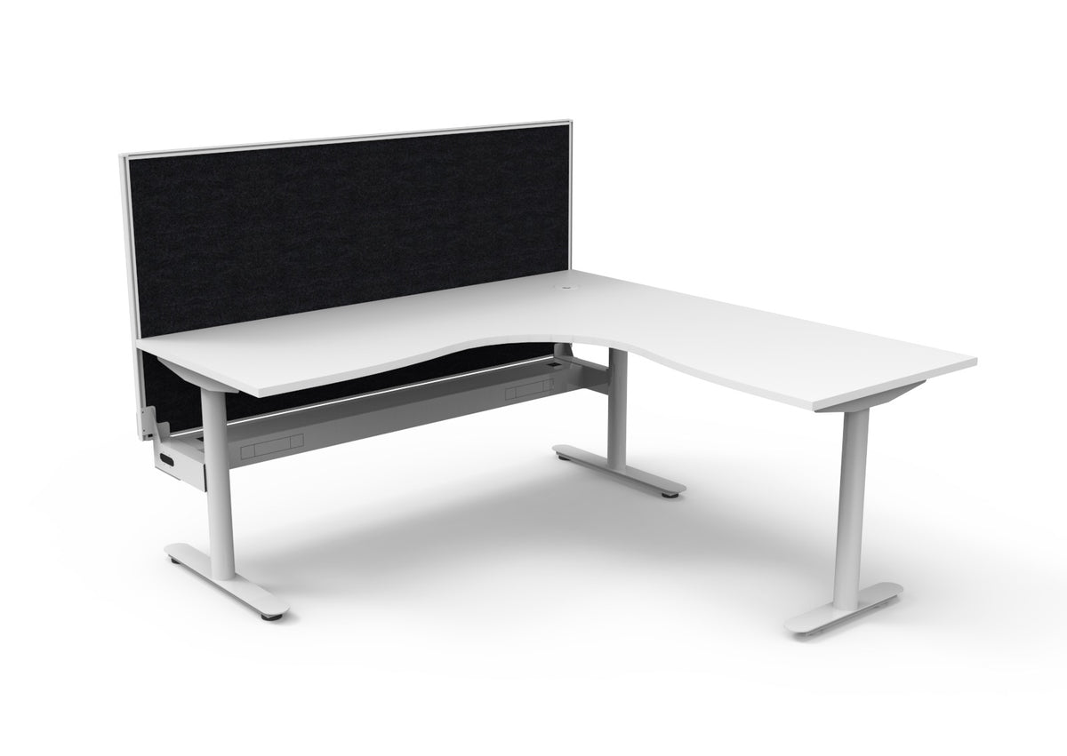 Halo Static Corner Workstation - Framed Screen Options - configuration image