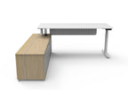 Halo+ Executive Height Adjustable Desk with Side Cabinet - configuration image