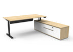 Halo+ Executive Height Adjustable Desk with Side Cabinet - configuration image