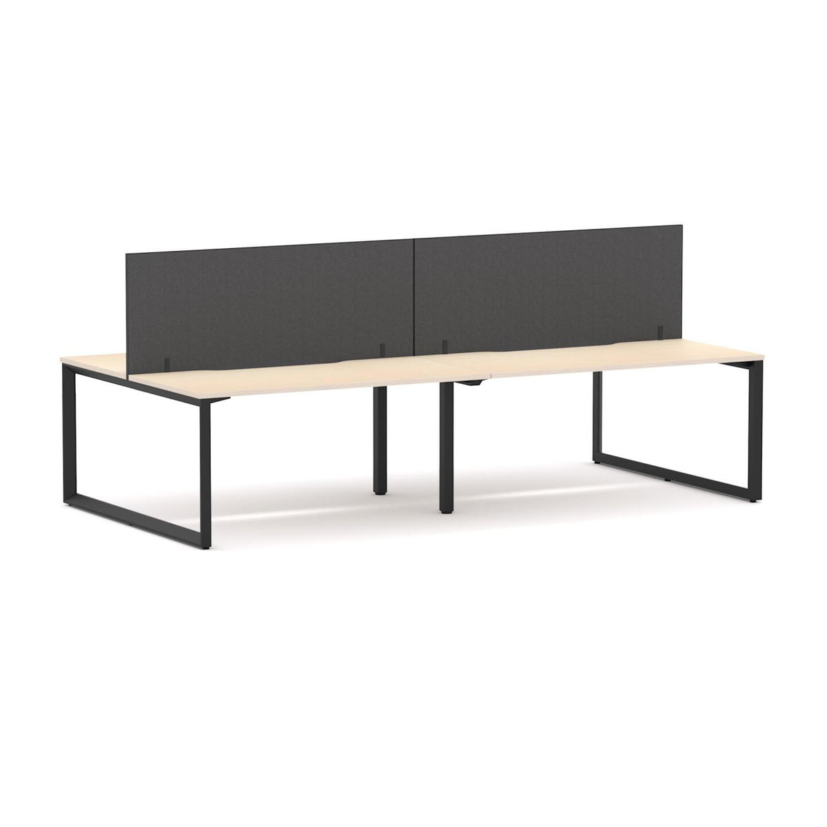 Anvil 4-User Double-Sided Workstation with Edge25 Screen - alternate view, size or finish; optional items may be shown