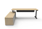 Halo+ Executive Height Adjustable Desk with Side Cabinet - configuration image