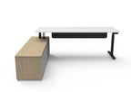 Halo+ Executive Height Adjustable Desk with Side Cabinet - configuration image