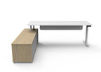 Halo+ Executive Height Adjustable Desk with Side Cabinet - configuration image