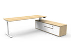 Halo+ Executive Height Adjustable Desk with Side Cabinet - configuration image