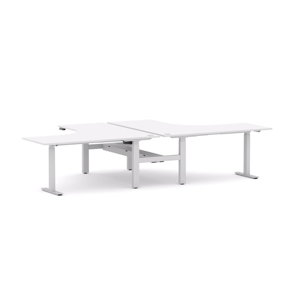 Agile 2C/1M Electric 2-Person 90° Workstation - alternate view, size or finish; optional items may be shown