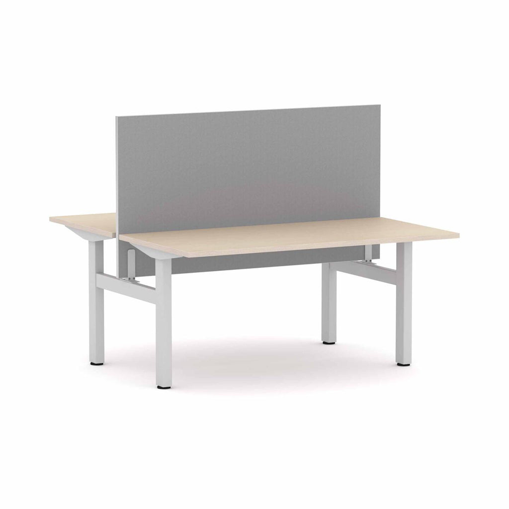 Klass Fixed 2-User Double-Sided Workstation with Edge25 Screen - alternate view, size or finish; optional items may be shown