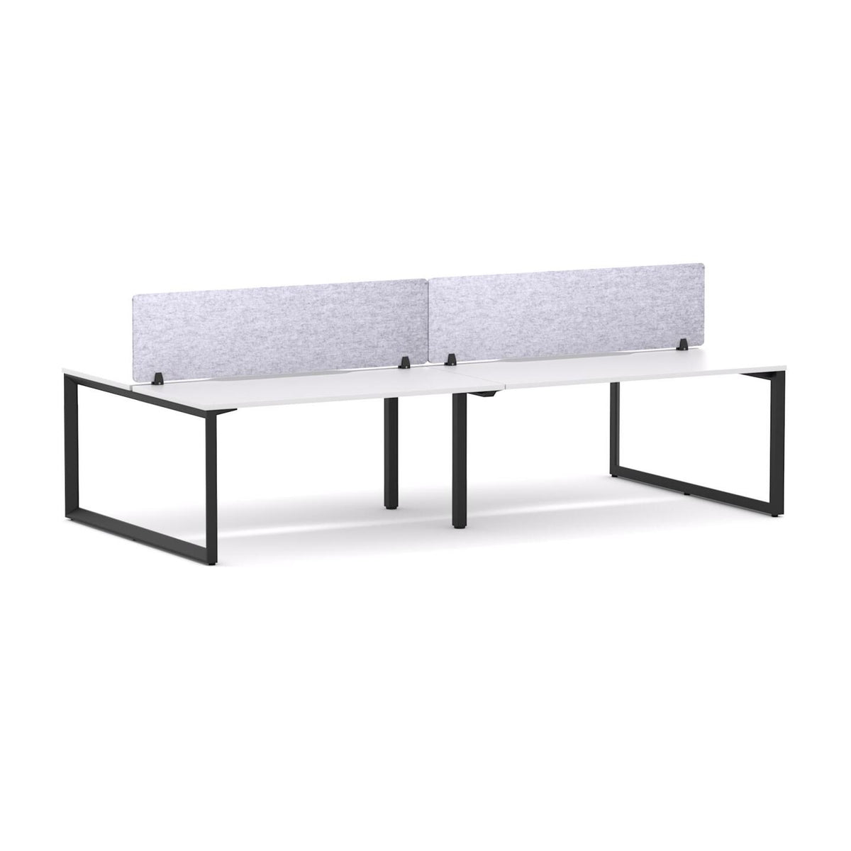 Anvil 4-User Double-Sided Workstation with AcoustiQ Screen - alternate view, size or finish; optional items may be shown