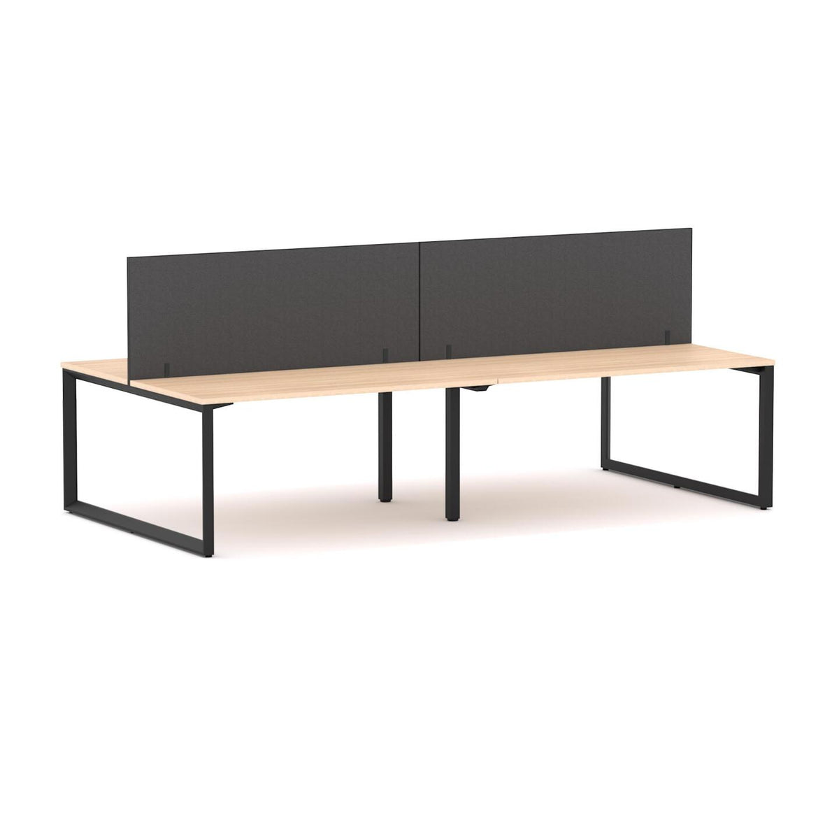 Anvil 4-User Double-Sided Workstation with Edge25 Screen - alternate view, size or finish; optional items may be shown