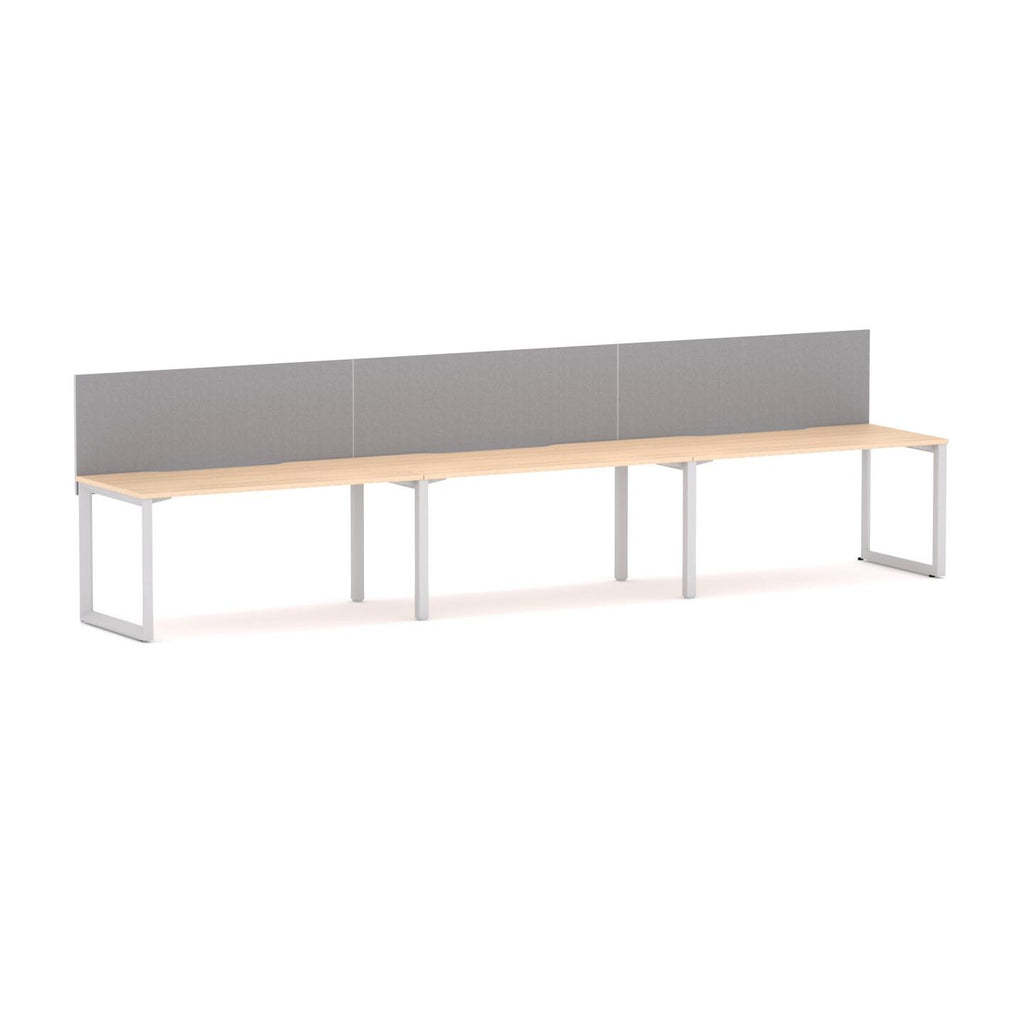 Anvil 3-User Single-Sided Workstation with Edge25 Screen - alternate view, size or finish; optional items may be shown