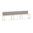 Anvil 3-User Single-Sided Workstation with Edge25 Screen - alternate view, size or finish; optional items may be shown