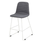 Sofia Kitchen Stool — White, Sunday, Pewter #035