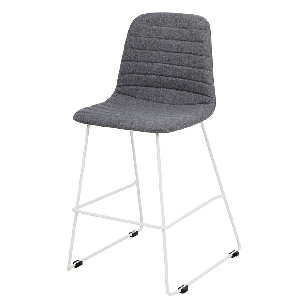 Sofia Kitchen Stool — White, Sunday, Pewter #035