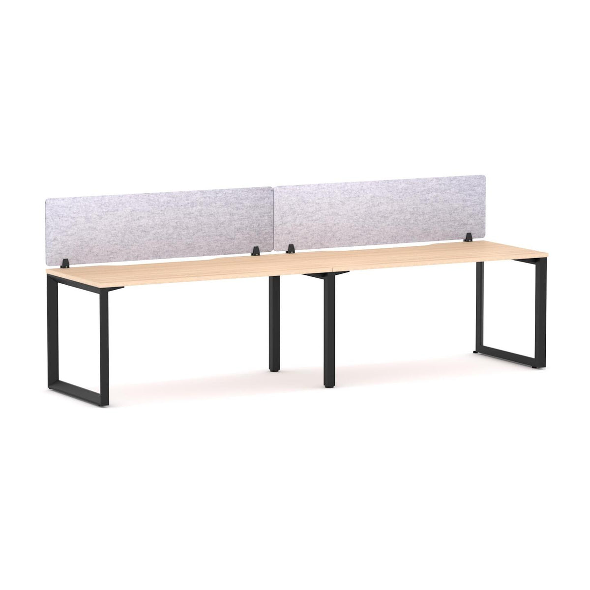 Anvil 2-User Single-Sided Workstation with AcoustiQ Screen - alternate view, size or finish; optional items may be shown